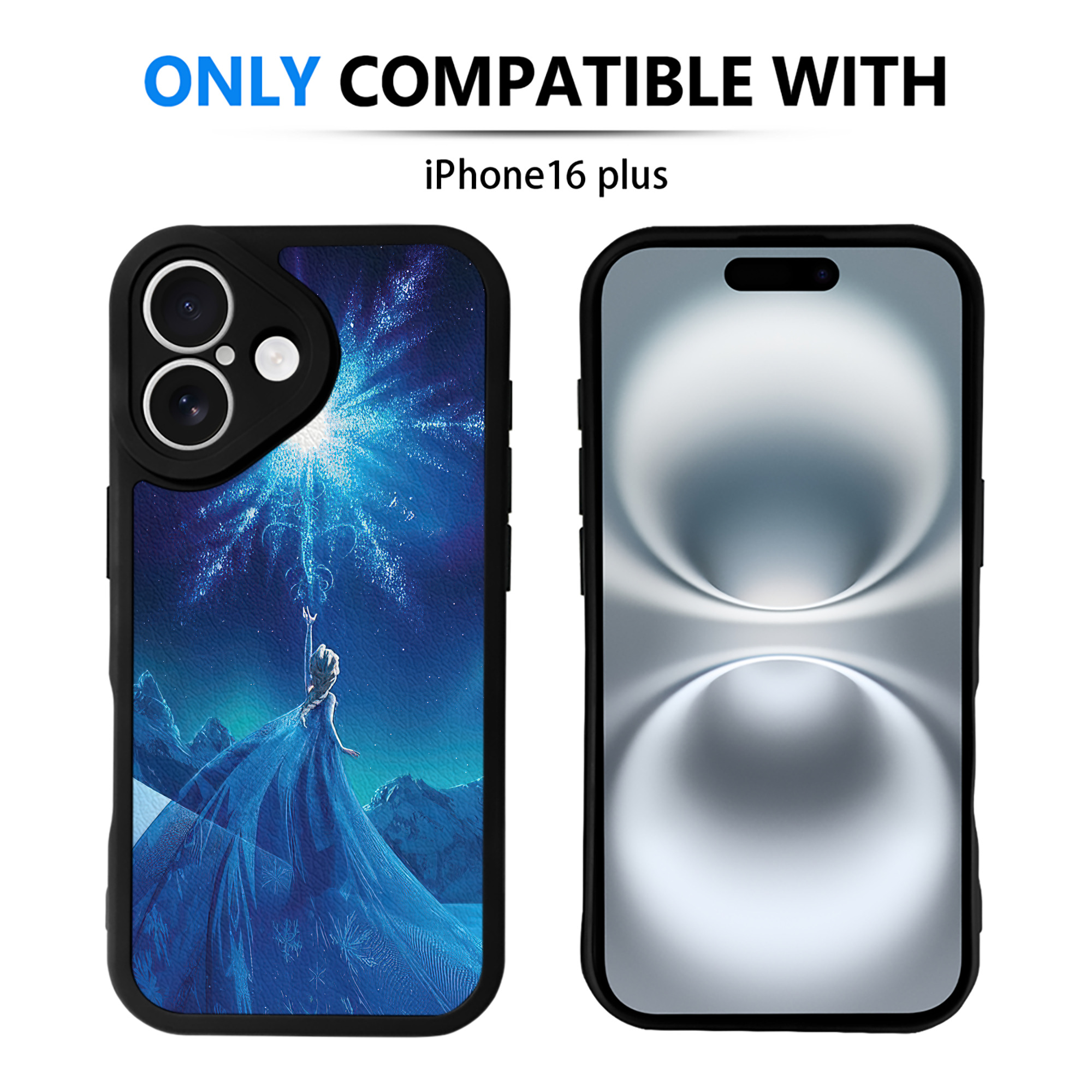 （画像用） アナと雪の女王 アンナ エルサ Frozen Anna Elsa 【iPhone 16シリーズ対応】シリコンスマホケース（レザー調） 材質：シリコン